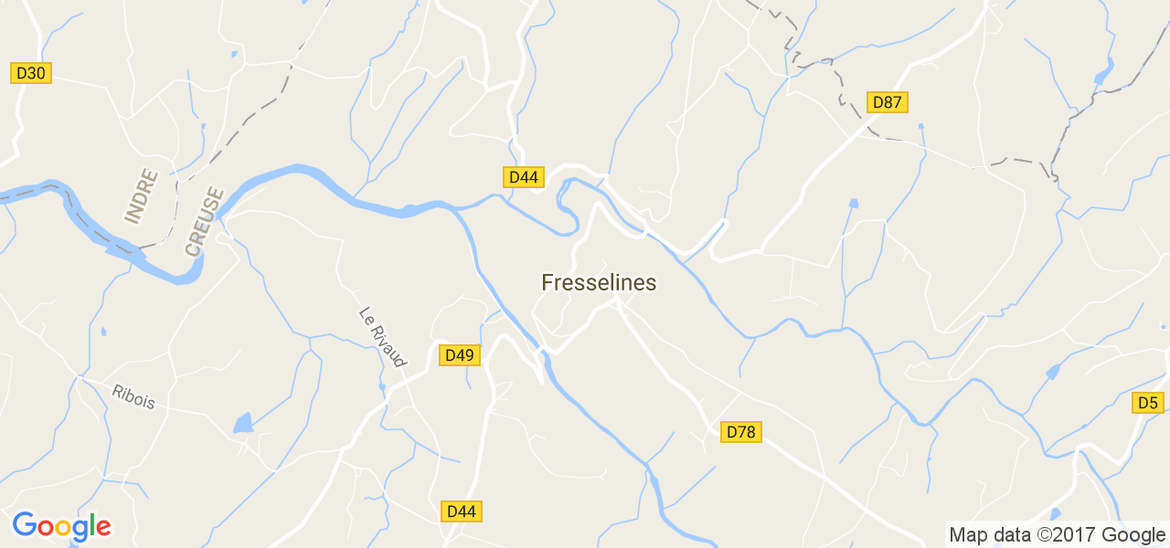 map de la ville de Fresselines