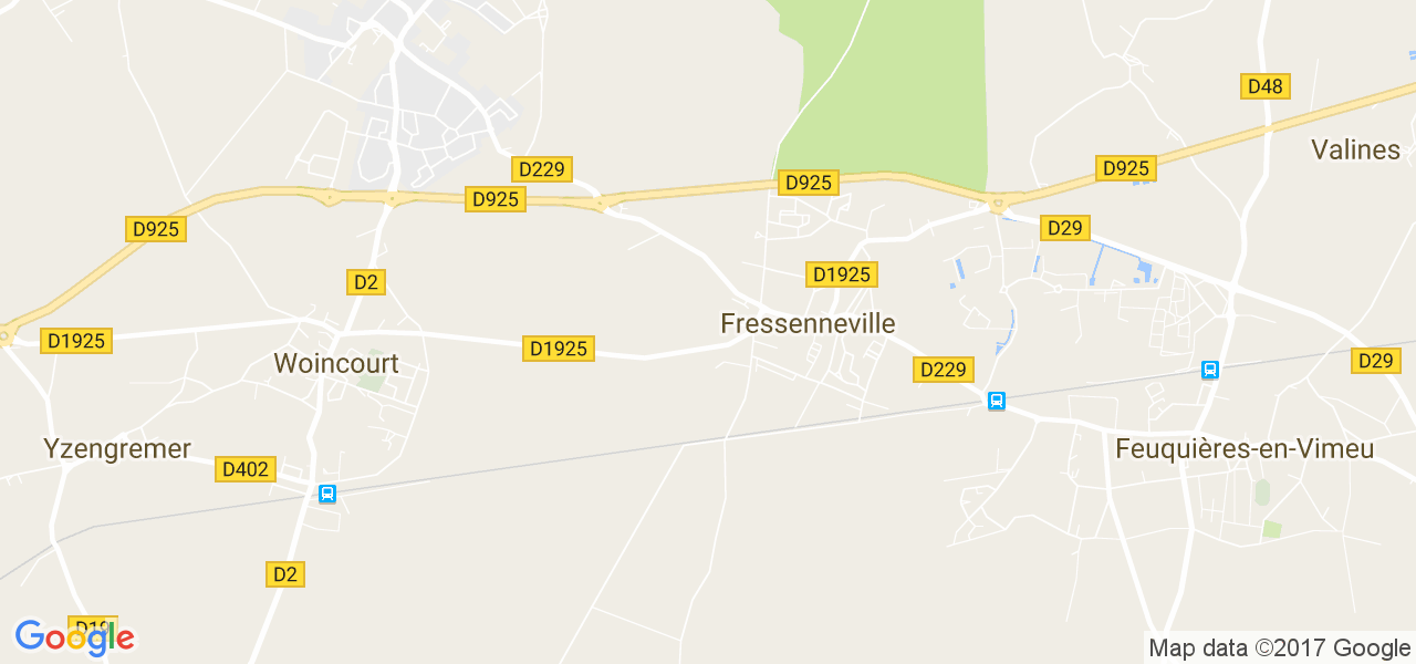 map de la ville de Fressenneville