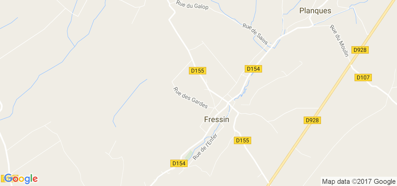 map de la ville de Fressin