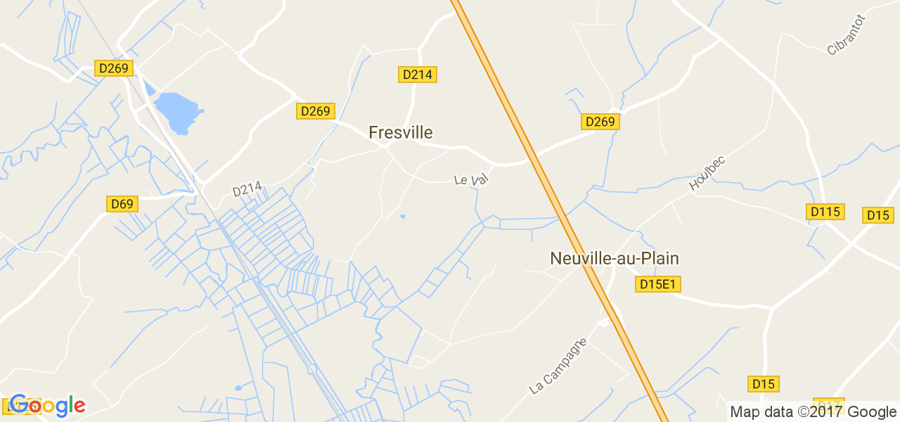 map de la ville de Fresville