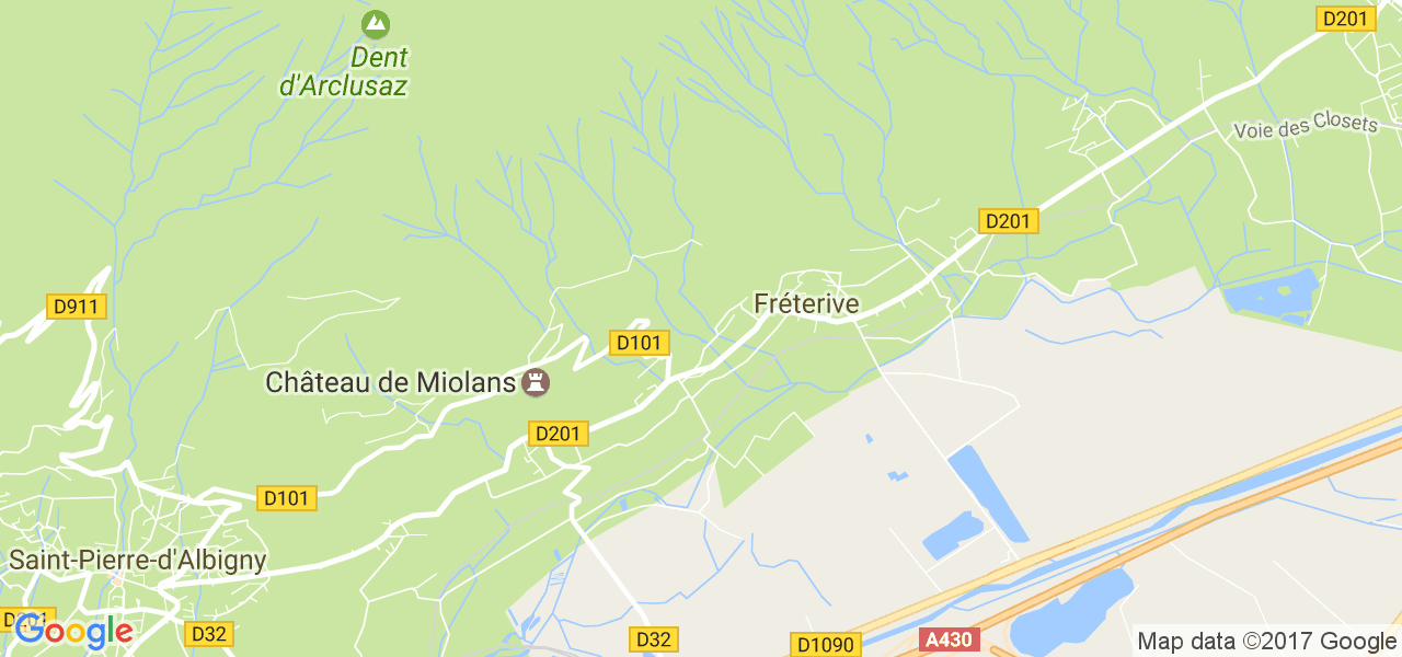 map de la ville de Fréterive