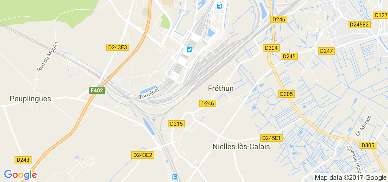 map de la ville de Fréthun