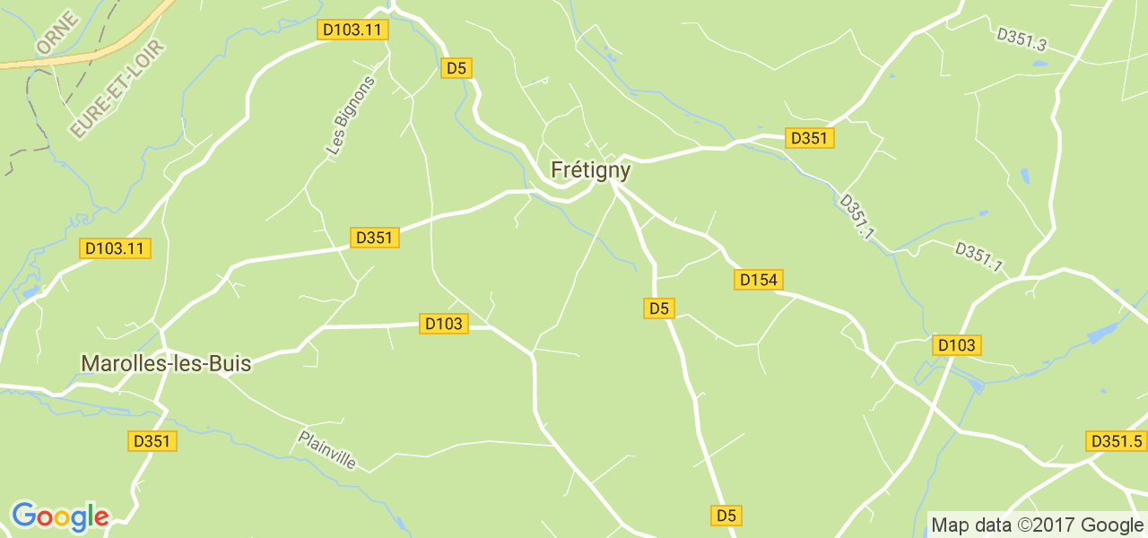 map de la ville de Frétigny