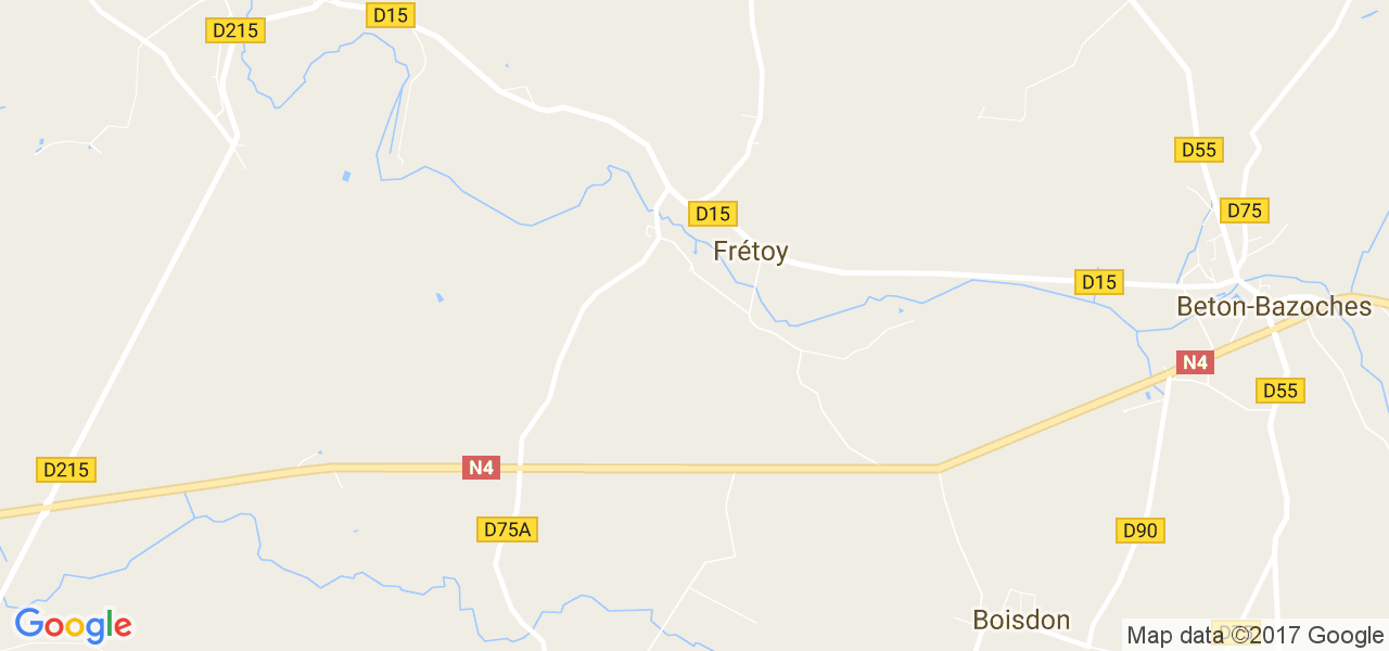 map de la ville de Frétoy