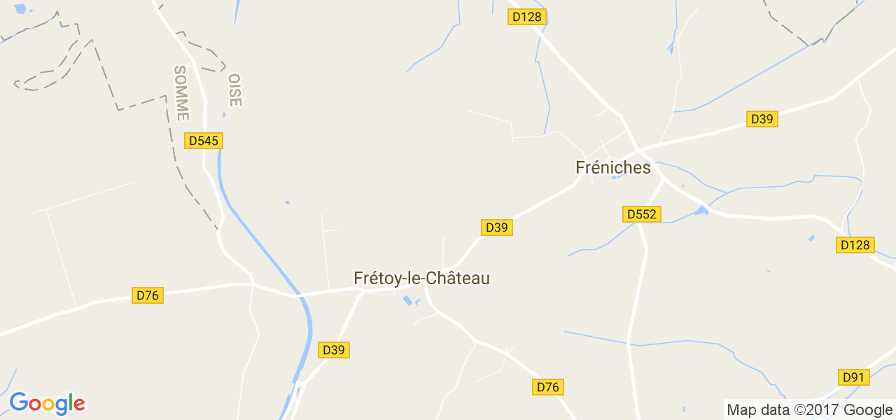 map de la ville de Frétoy-le-Château