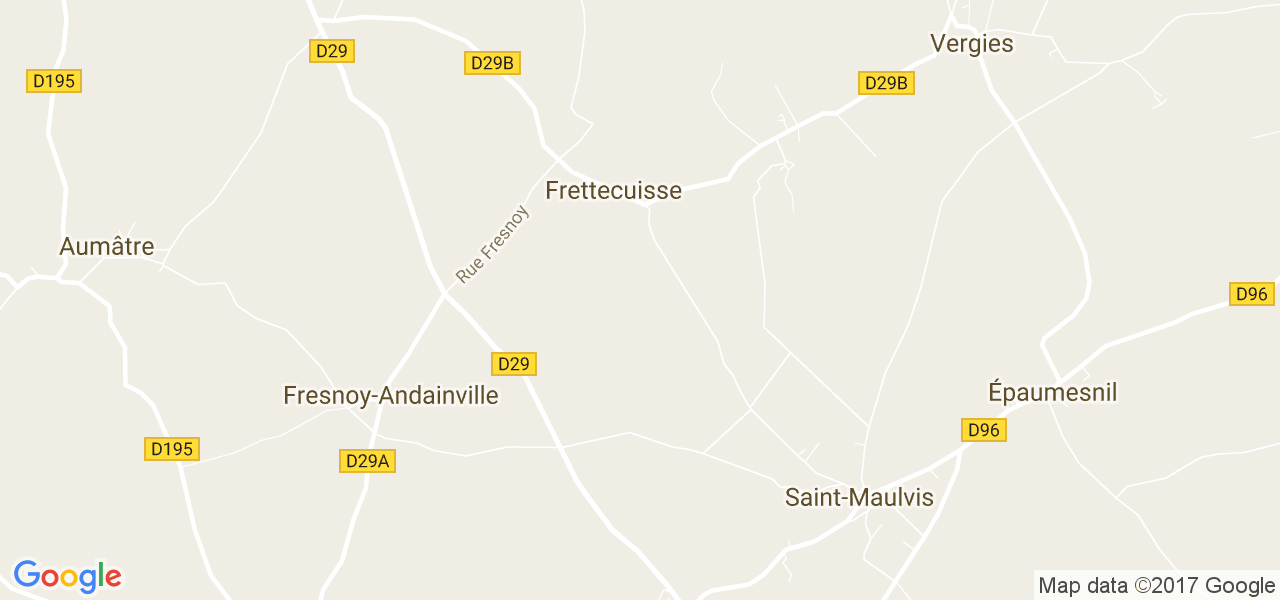 map de la ville de Frettecuisse