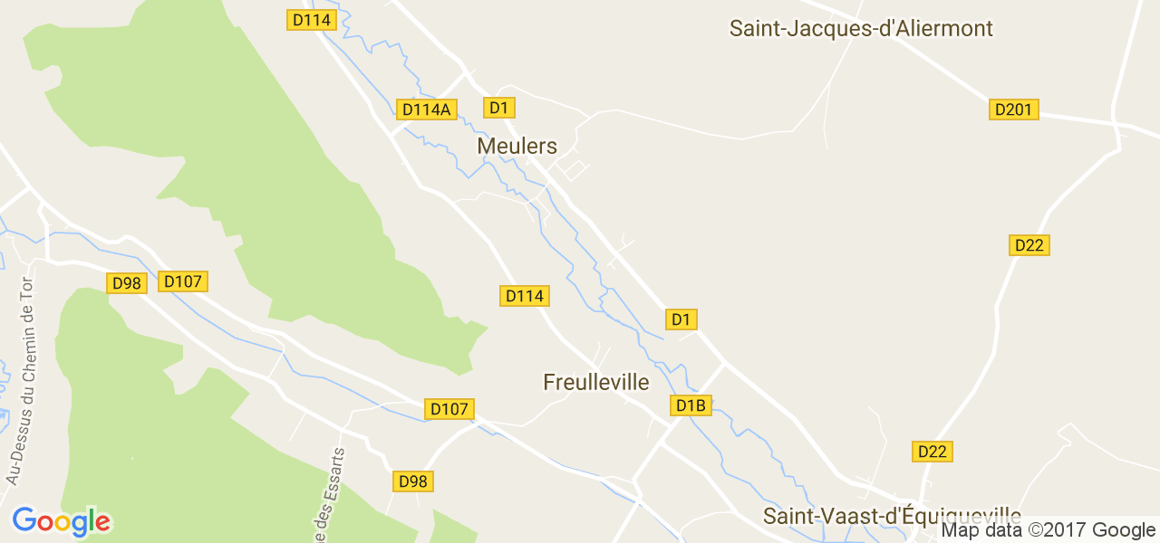 map de la ville de Freulleville