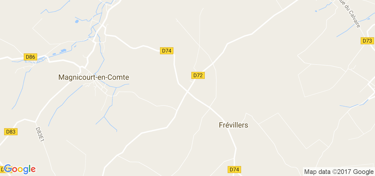 map de la ville de Frévillers