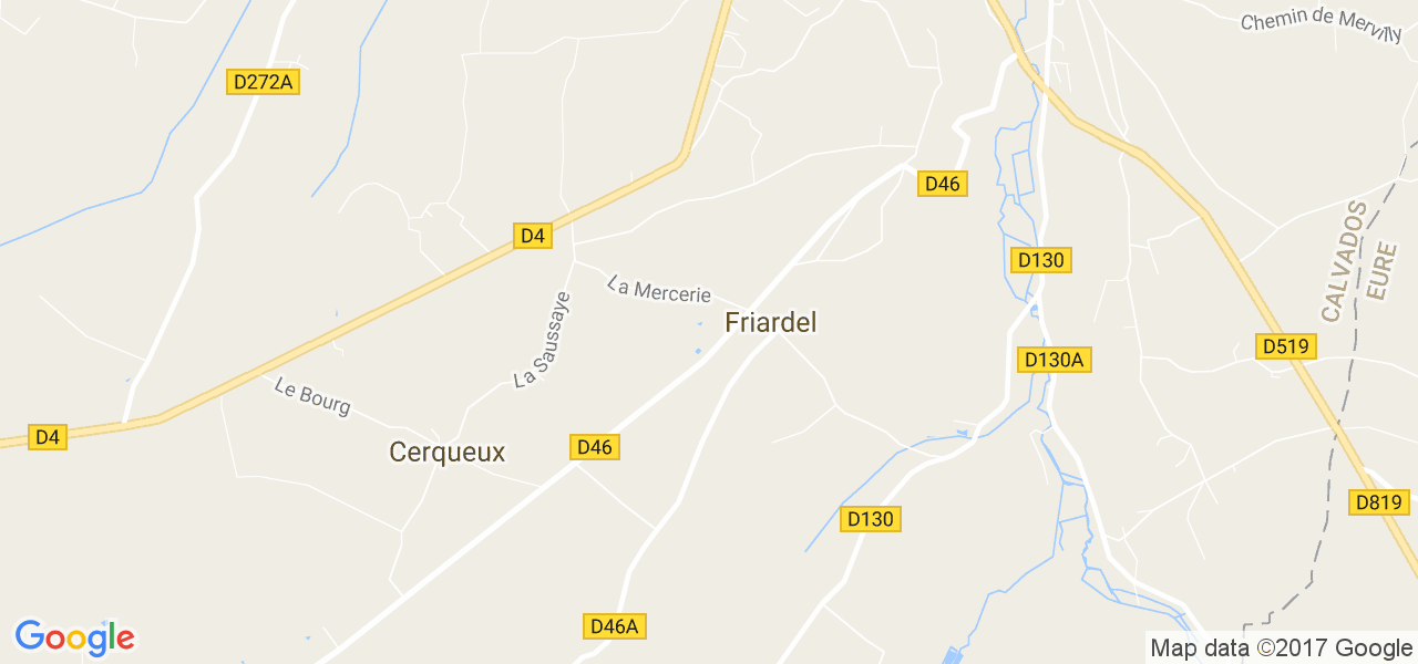 map de la ville de Friardel