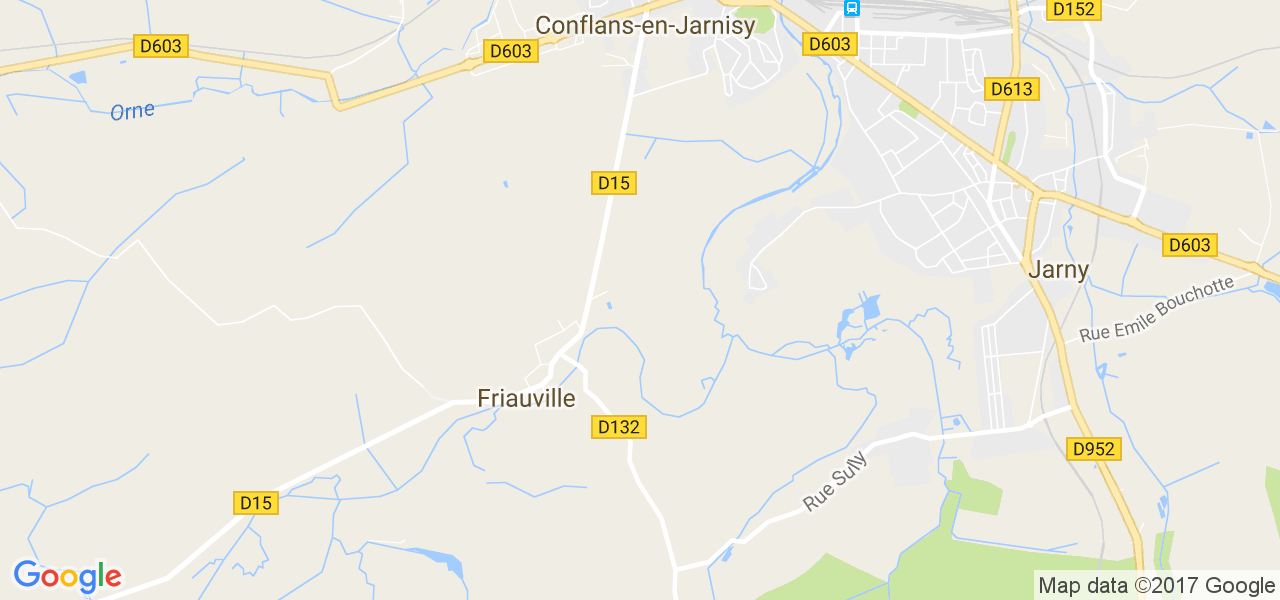 map de la ville de Friauville