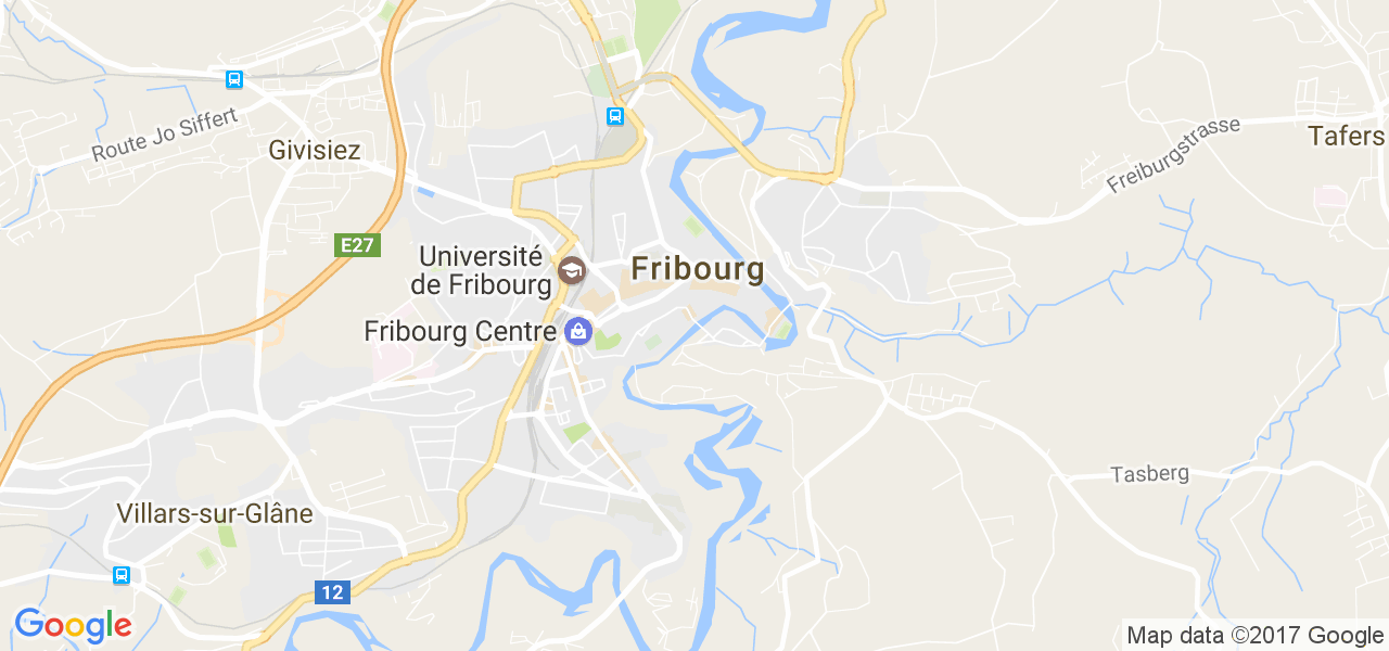 map de la ville de Fribourg