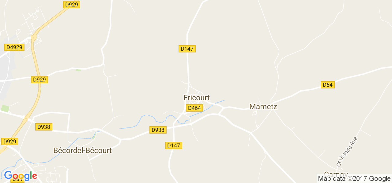 map de la ville de Fricourt