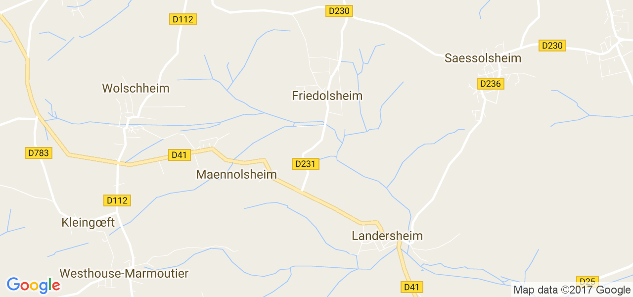 map de la ville de Friedolsheim