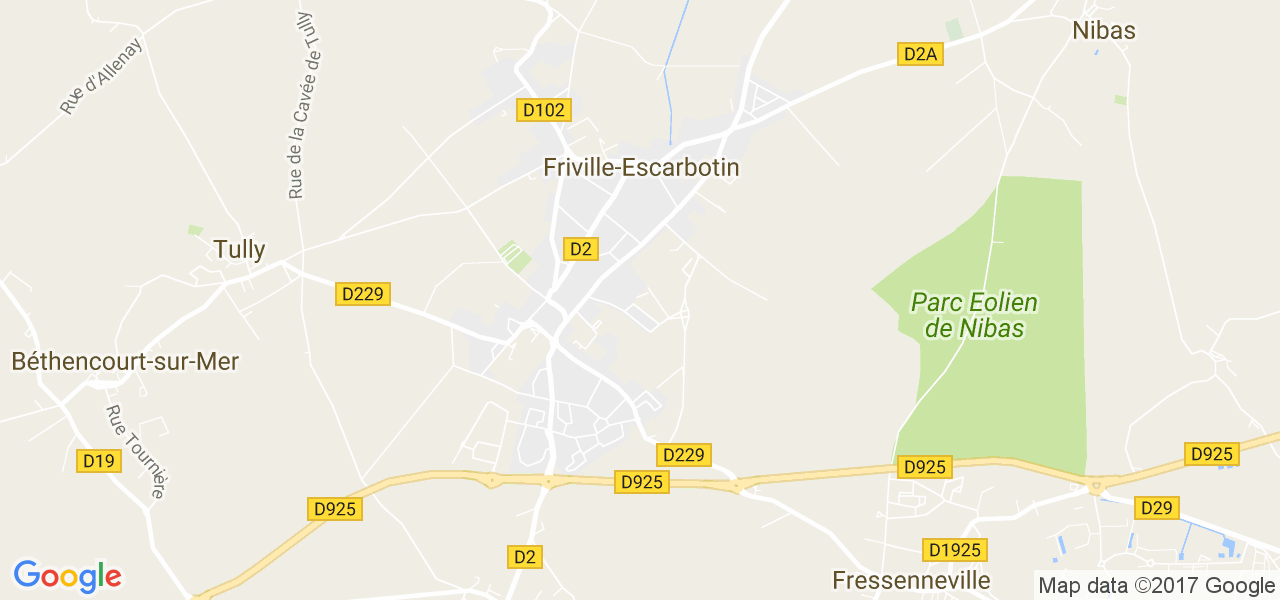 map de la ville de Friville-Escarbotin