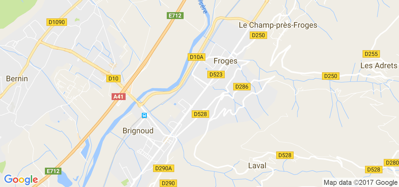 map de la ville de Froges