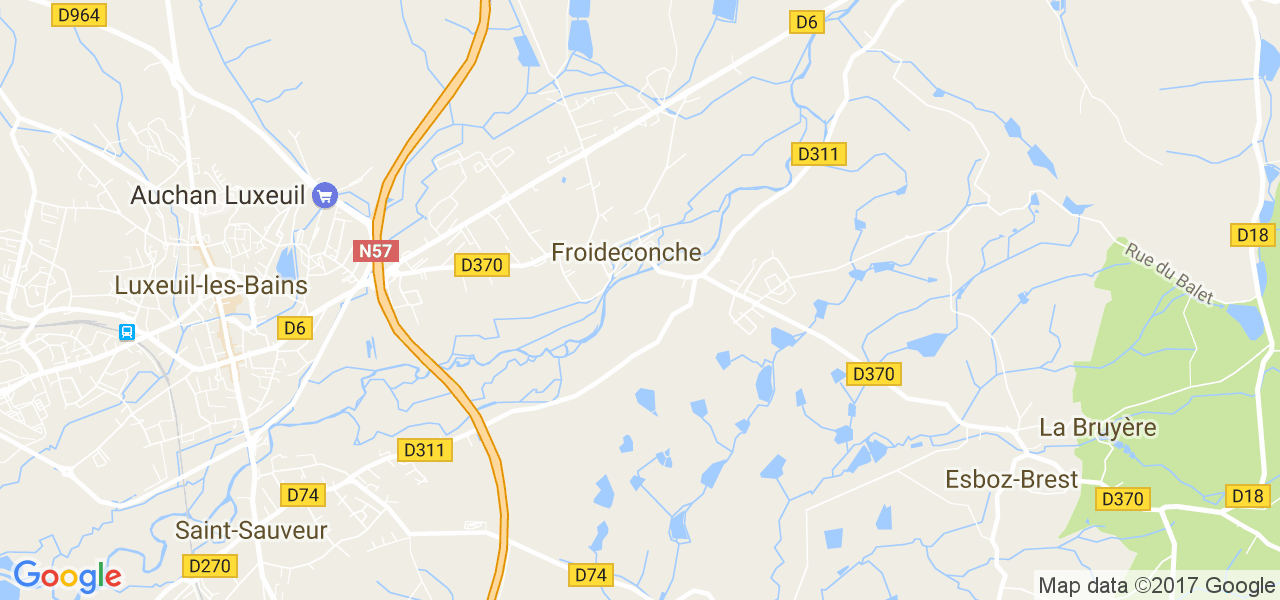 map de la ville de Froideconche