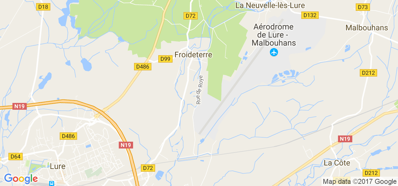 map de la ville de Froideterre