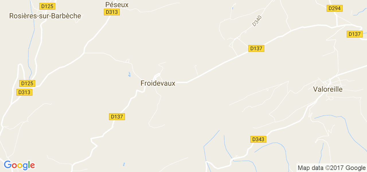 map de la ville de Froidevaux