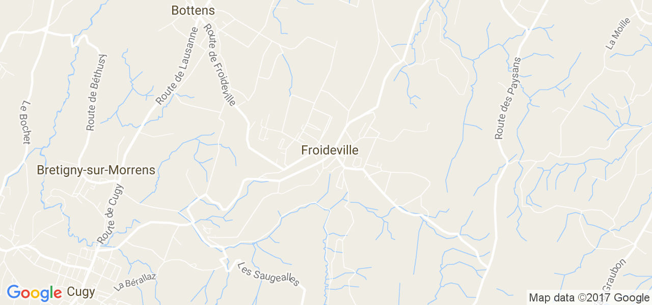 map de la ville de Froideville