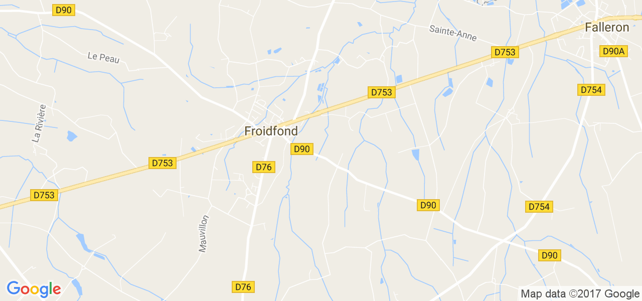 map de la ville de Froidfond