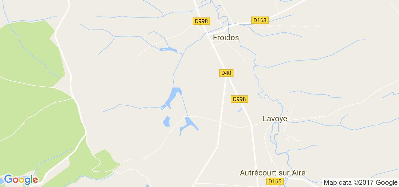 map de la ville de Froidos