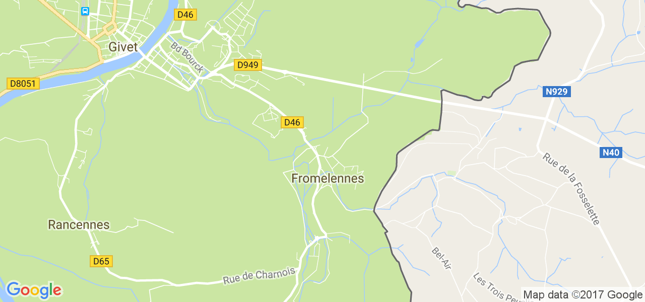 map de la ville de Fromelennes