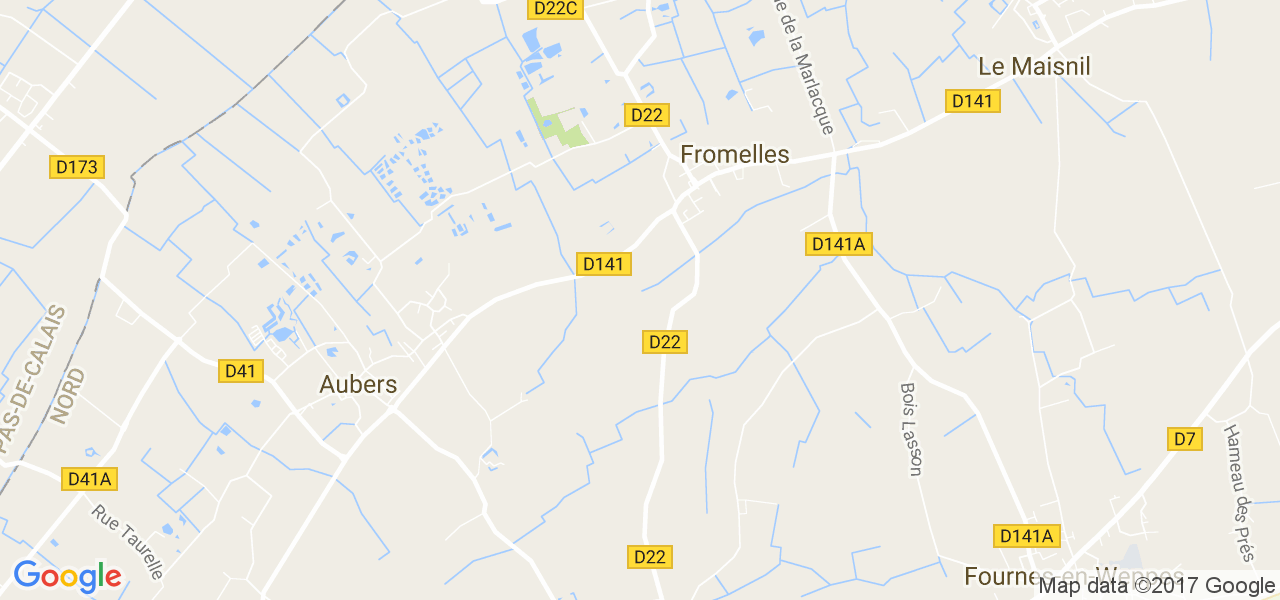 map de la ville de Fromelles