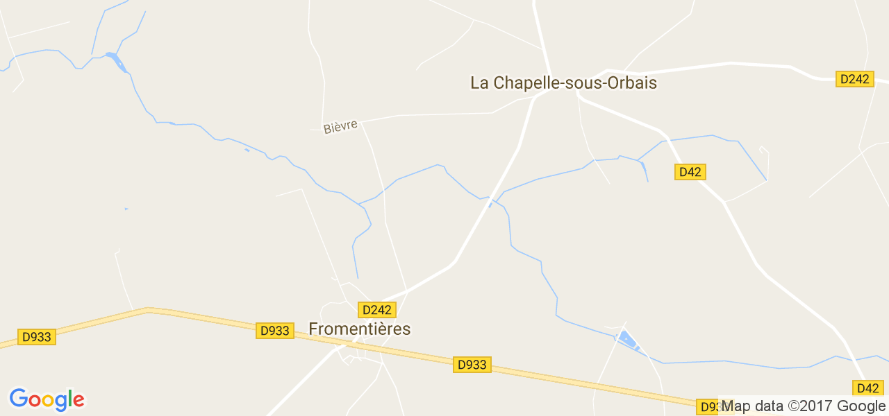 map de la ville de Fromentières