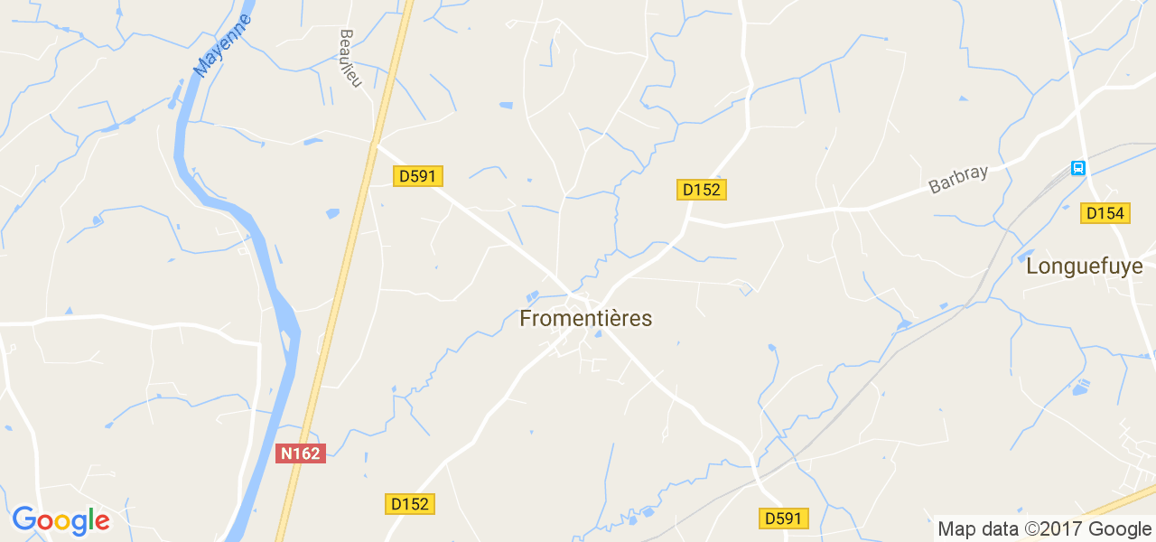 map de la ville de Fromentières