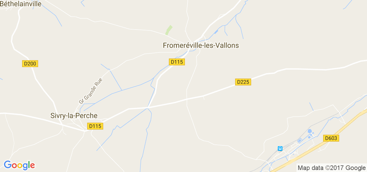 map de la ville de Fromeréville-les-Vallons