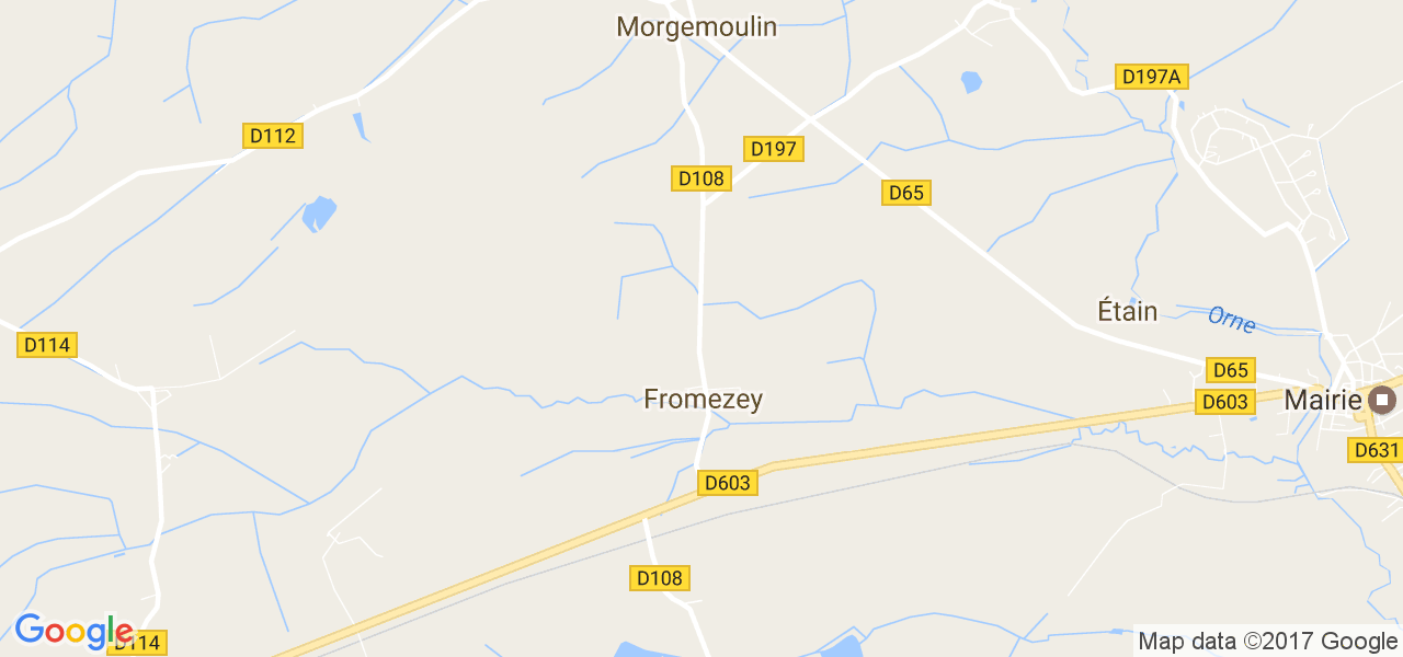 map de la ville de Fromezey