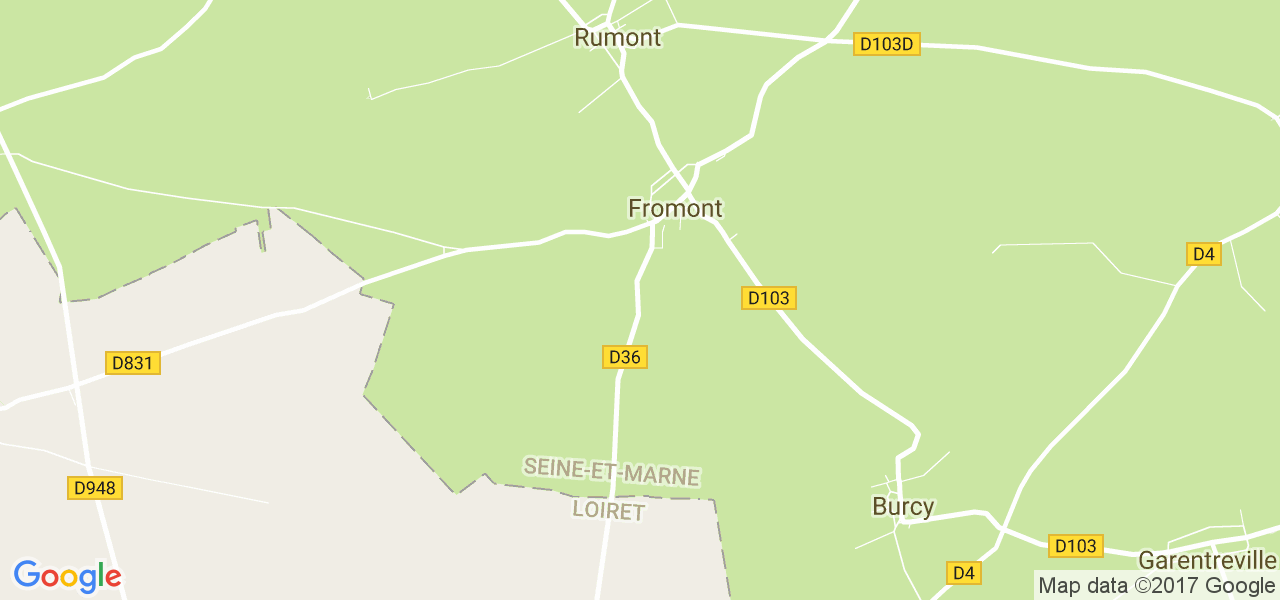 map de la ville de Fromont