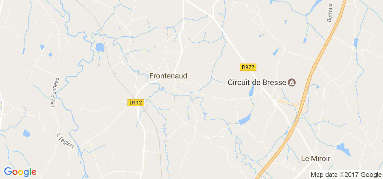 map de la ville de Frontenaud