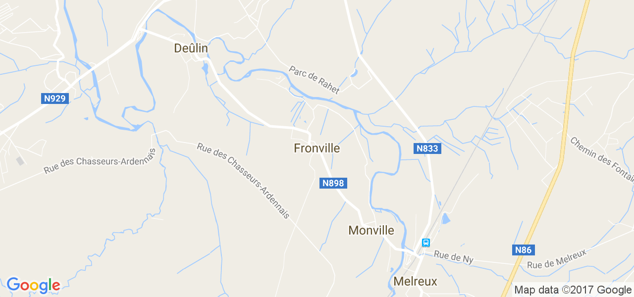 map de la ville de Fronville