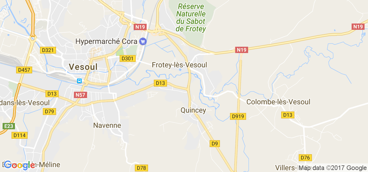 map de la ville de Frotey-lès-Vesoul