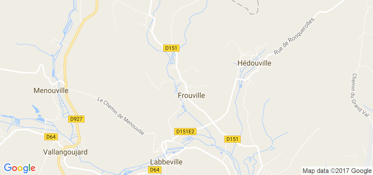 map de la ville de Frouville