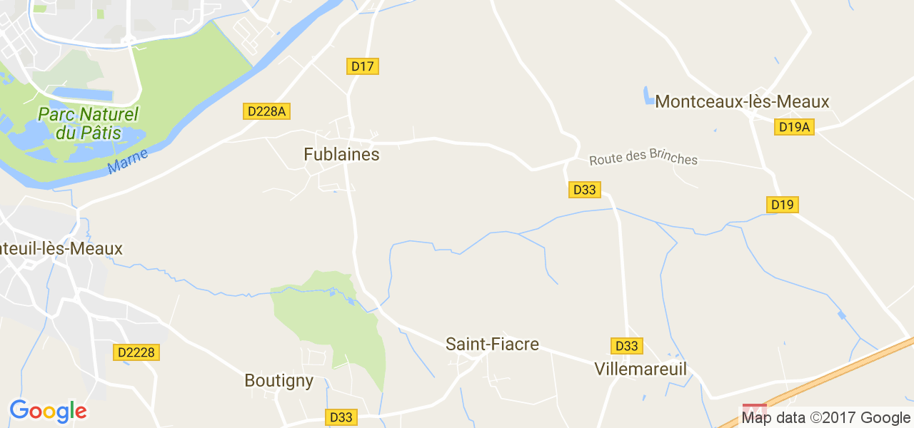 map de la ville de Fublaines