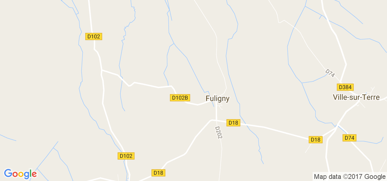 map de la ville de Fuligny