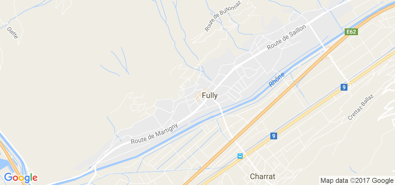 map de la ville de Fully