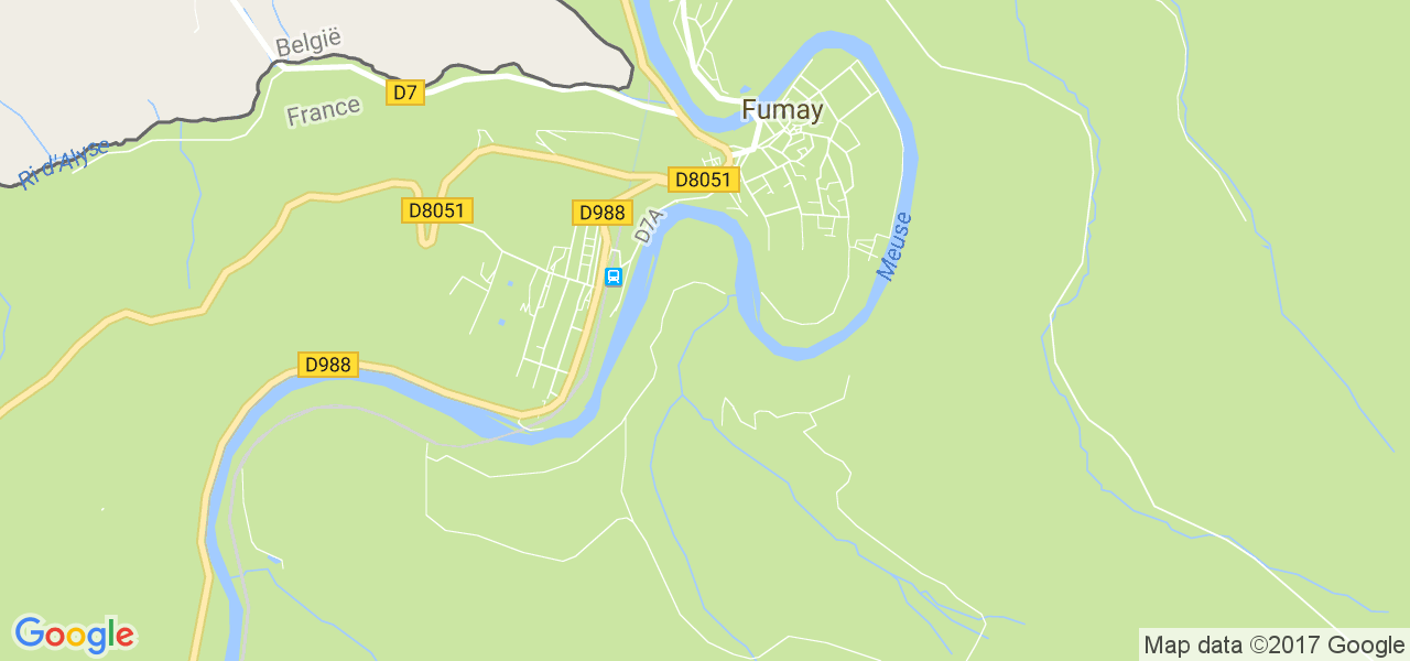 map de la ville de Fumay