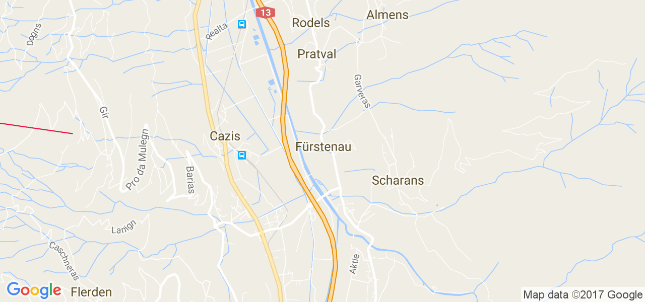 map de la ville de Fürstenau