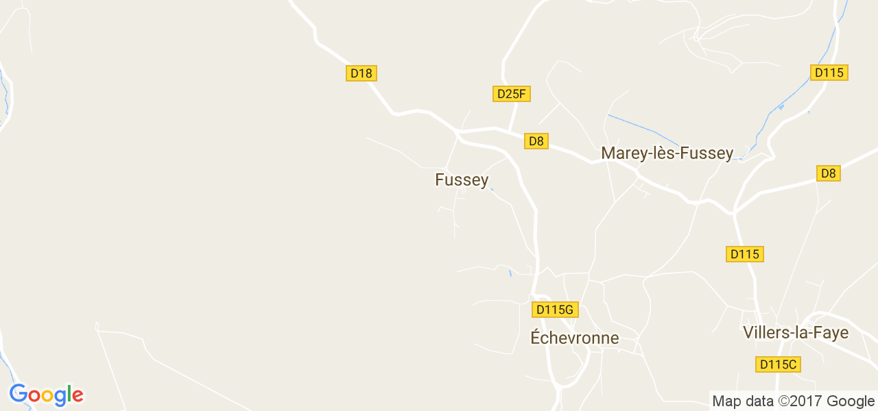 map de la ville de Fussey