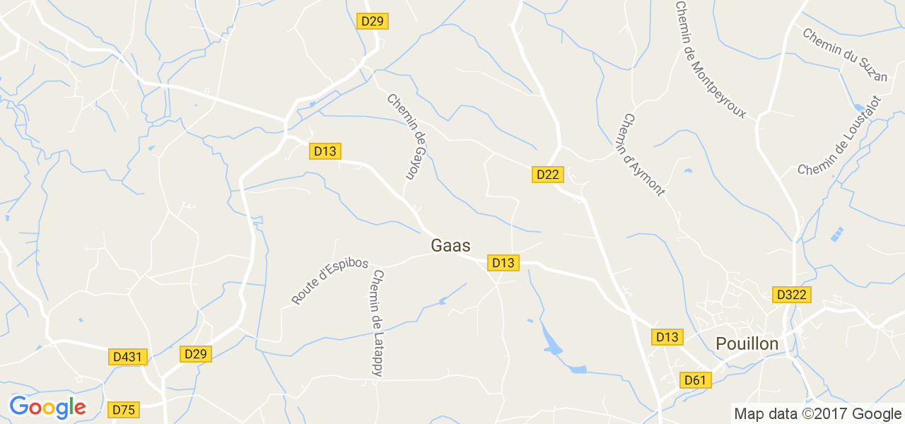 map de la ville de Gaas