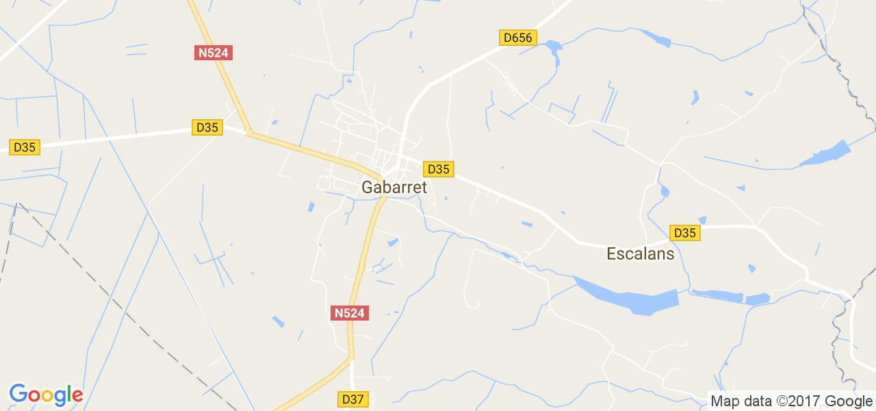 map de la ville de Gabarret