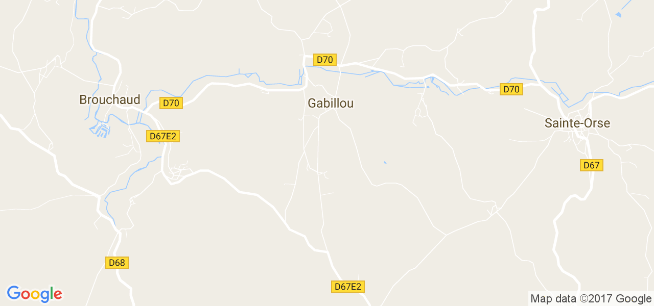 map de la ville de Gabillou