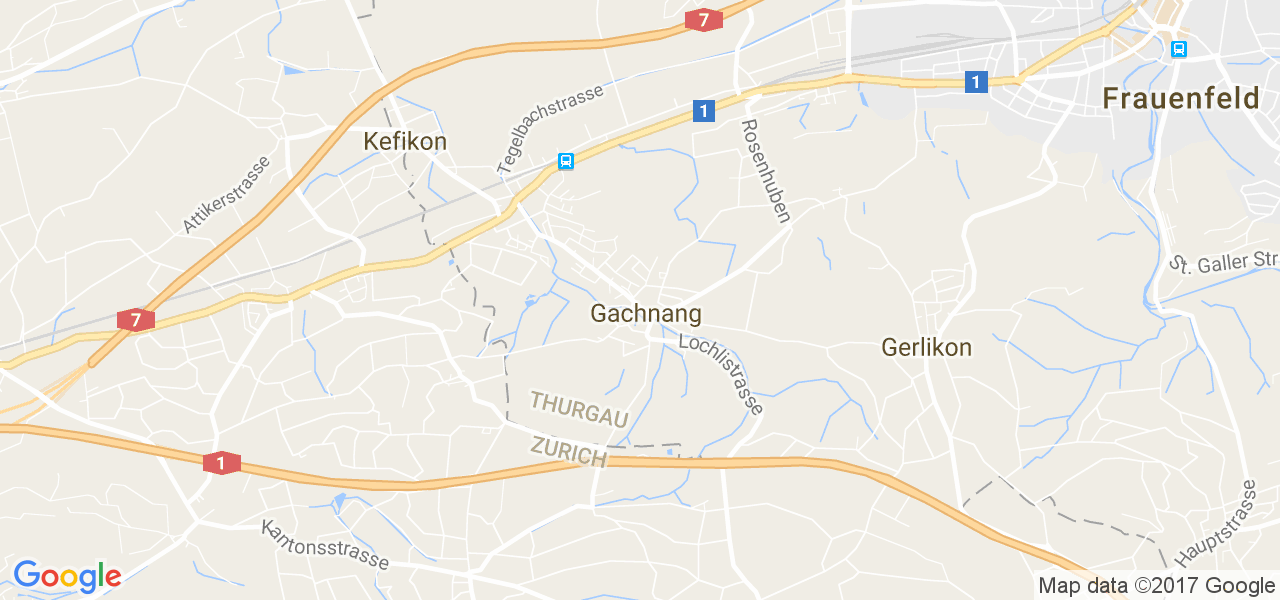 map de la ville de Gachnang