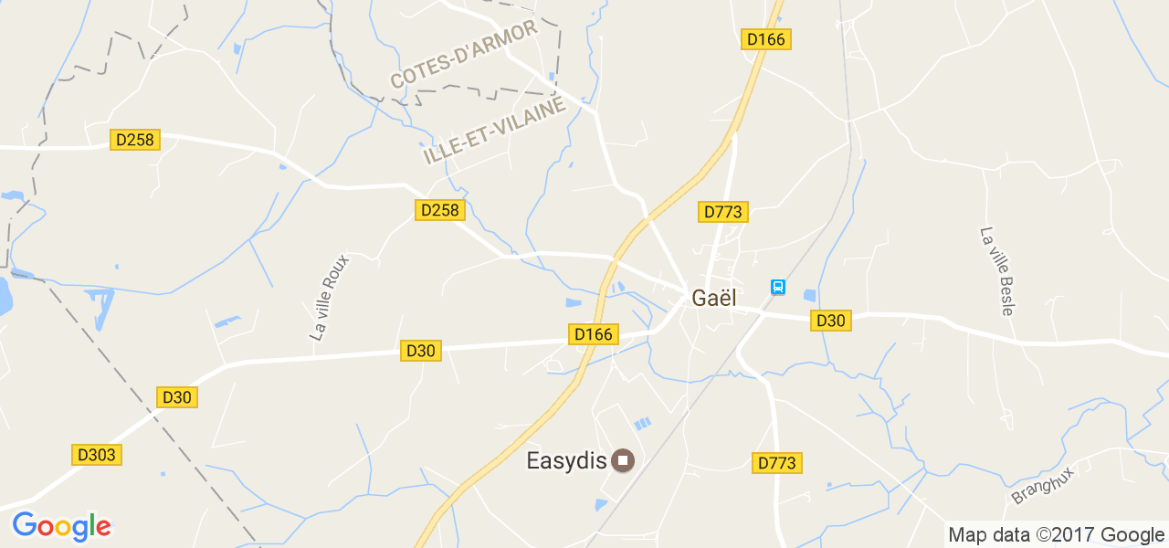 map de la ville de Gaël