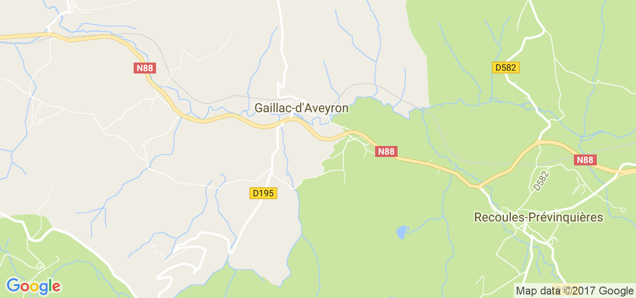 map de la ville de Gaillac-d'Aveyron