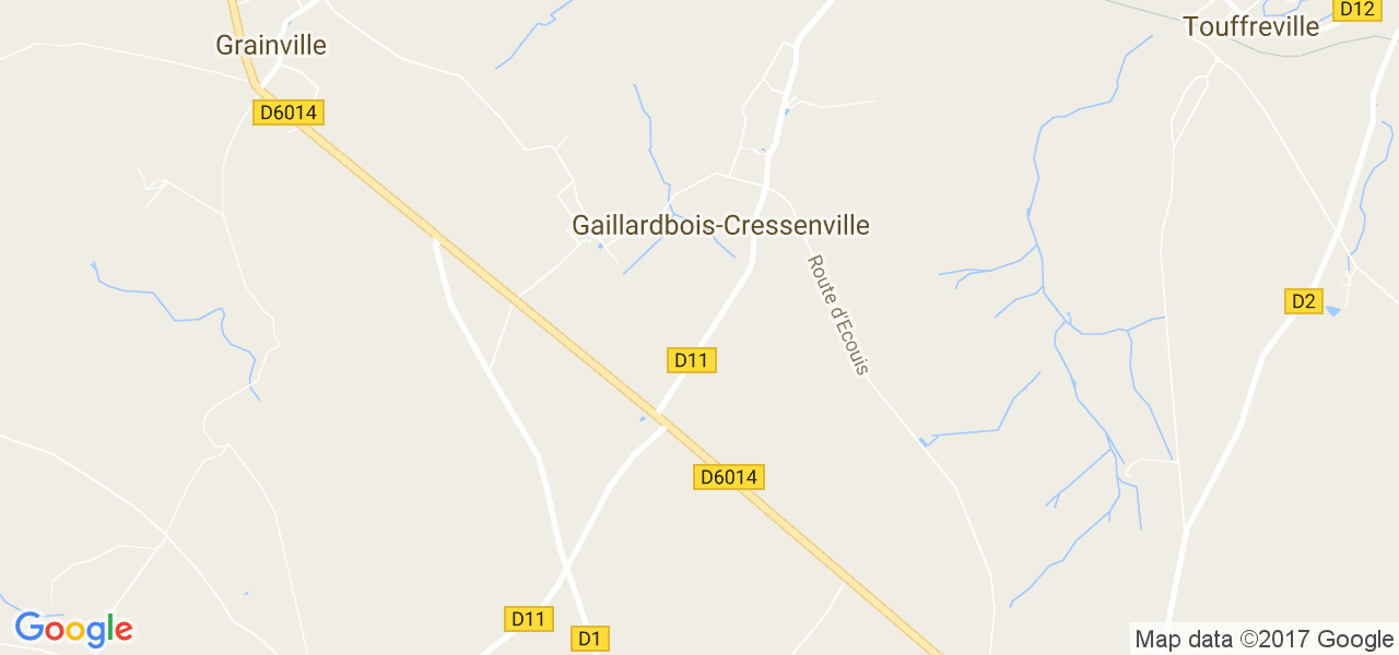 map de la ville de Gaillardbois-Cressenville