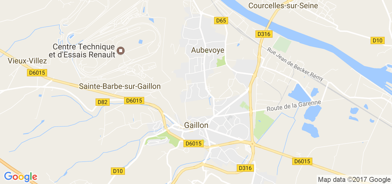 map de la ville de Gaillon